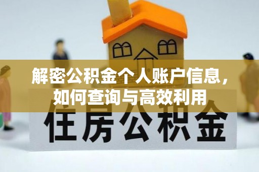 吐鲁番解密公积金个人账户信息，如何查询与高效利用