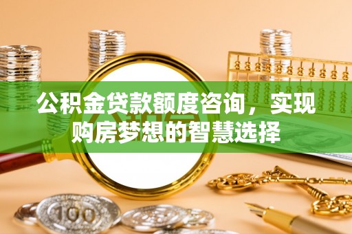 吐鲁番公积金贷款额度咨询，实现购房梦想的智慧选择