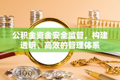 吐鲁番公积金资金安全监管，构建透明、高效的管理体系