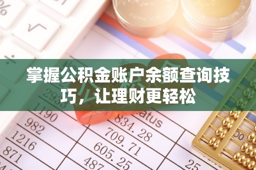 吐鲁番掌握公积金账户余额查询技巧，让理财更轻松